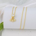 Wholesale Custom Hip Hop 925 sterling silver inlaid zircon gold-plated pendant Jewelry Men's Necklace For Women